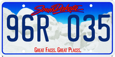 SD license plate 96RO35