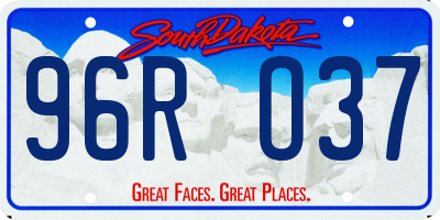 SD license plate 96RO37