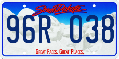 SD license plate 96RO38