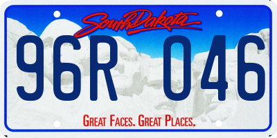 SD license plate 96RO46