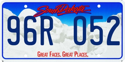 SD license plate 96RO52