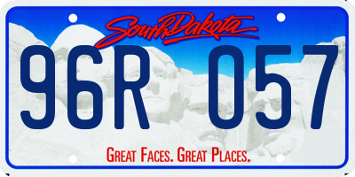 SD license plate 96RO57