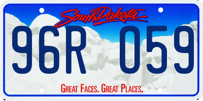 SD license plate 96RO59