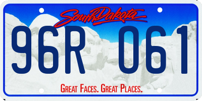 SD license plate 96RO61