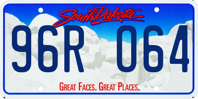 SD license plate 96RO64