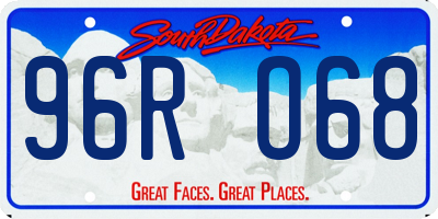 SD license plate 96RO68