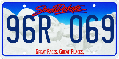 SD license plate 96RO69