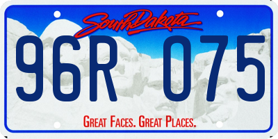 SD license plate 96RO75