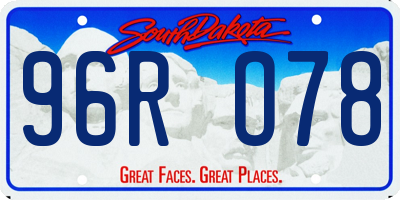 SD license plate 96RO78