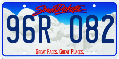 SD license plate 96RO82