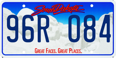 SD license plate 96RO84