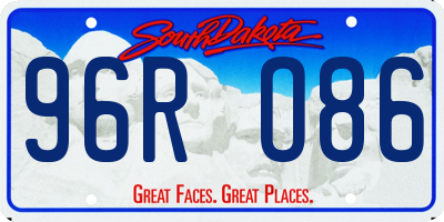 SD license plate 96RO86