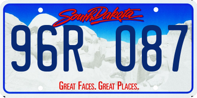 SD license plate 96RO87