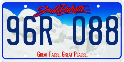 SD license plate 96RO88