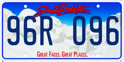 SD license plate 96RO96