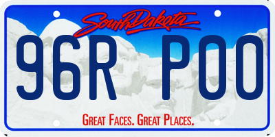 SD license plate 96RP00