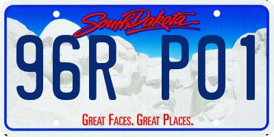 SD license plate 96RP01