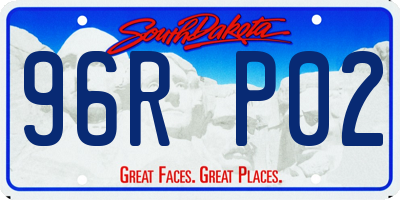 SD license plate 96RP02
