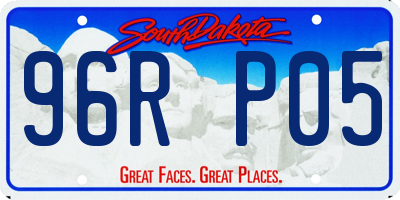 SD license plate 96RP05