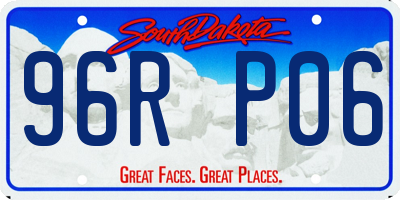 SD license plate 96RP06