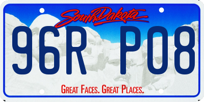 SD license plate 96RP08