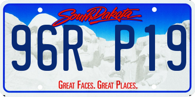 SD license plate 96RP19