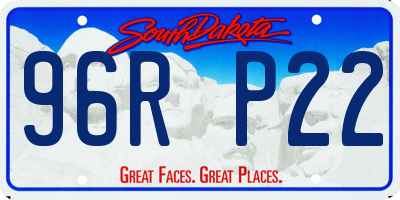 SD license plate 96RP22