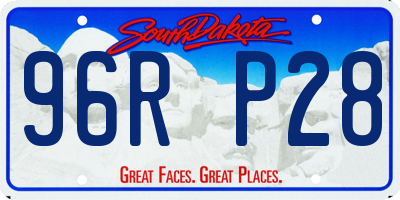 SD license plate 96RP28