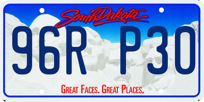 SD license plate 96RP30