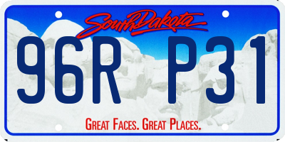 SD license plate 96RP31