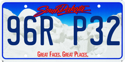 SD license plate 96RP32