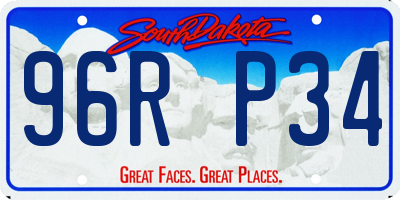 SD license plate 96RP34