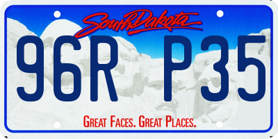 SD license plate 96RP35
