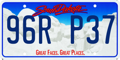 SD license plate 96RP37