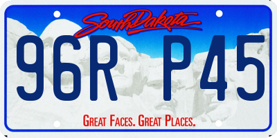 SD license plate 96RP45