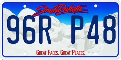 SD license plate 96RP48