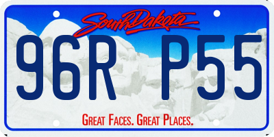 SD license plate 96RP55