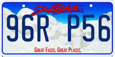 SD license plate 96RP56