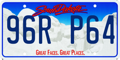 SD license plate 96RP64