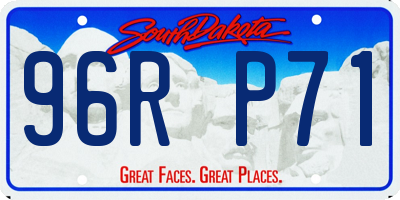 SD license plate 96RP71