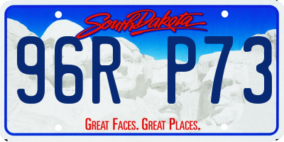SD license plate 96RP73