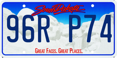SD license plate 96RP74