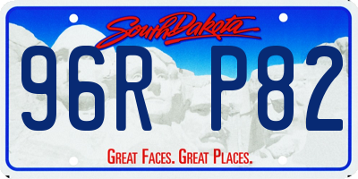 SD license plate 96RP82