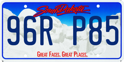 SD license plate 96RP85