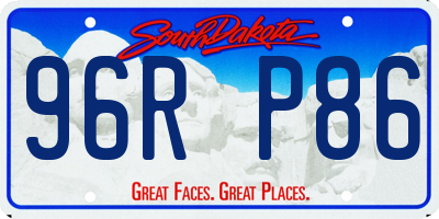 SD license plate 96RP86