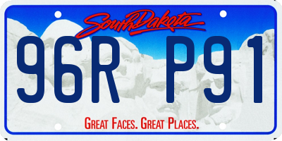 SD license plate 96RP91