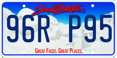 SD license plate 96RP95
