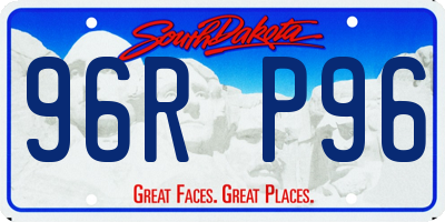 SD license plate 96RP96