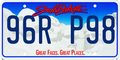 SD license plate 96RP98