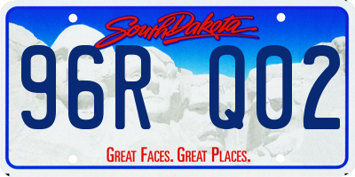 SD license plate 96RQ02